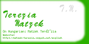 terezia matzek business card